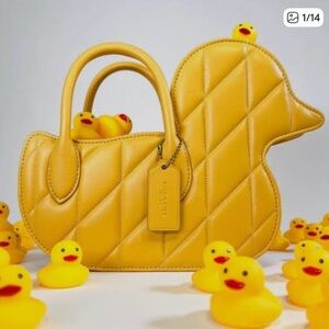 Yellow Duck-Shaped Handbag. LOOKING FOR
